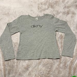 DKNY girls logo long sleeve tee